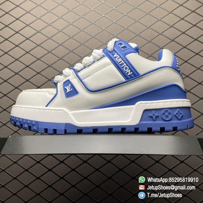 RepSneakers LV Trainer Maxi Sneakers Blue White Calf Leather Upper FashionReps Snkrs 01