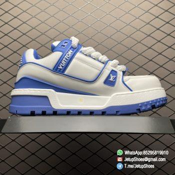 RepSneakers LV Trainer Maxi Sneakers Blue White Calf Leather Upper FashionReps Snkrs 02