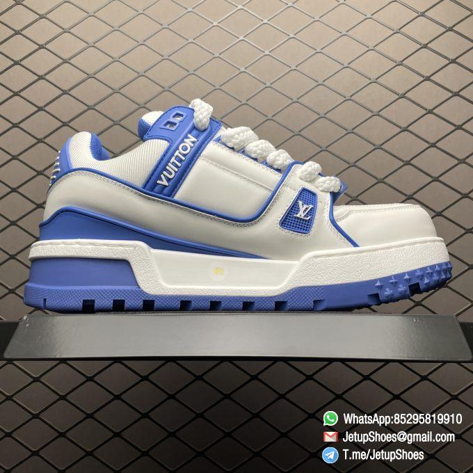 RepSneakers LV Trainer Maxi Sneakers Blue White Calf Leather Upper FashionReps Snkrs 02