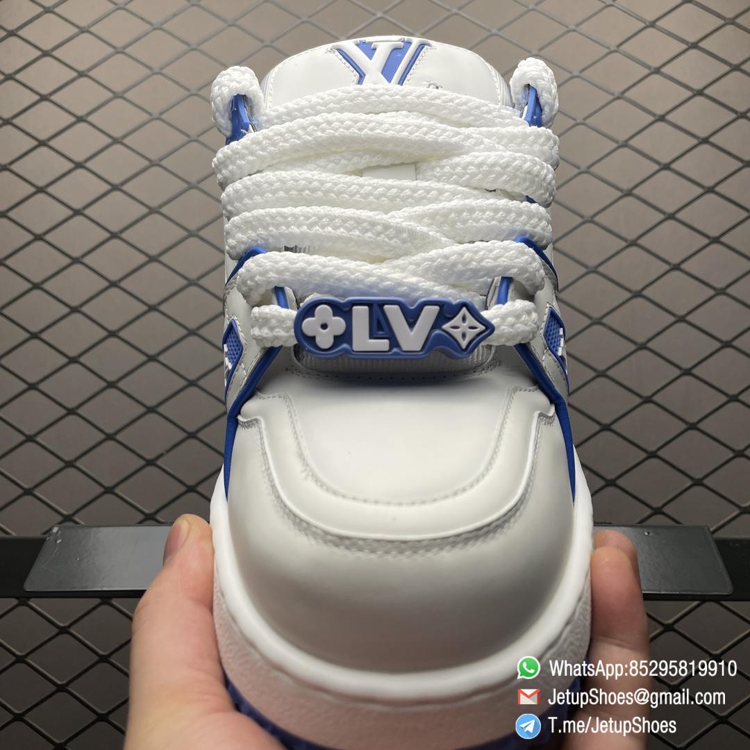 RepSneakers LV Trainer Maxi Sneakers Blue White Calf Leather Upper FashionReps Snkrs 05 RepSneakers LV Trainer Maxi Sneakers Blue White Calf Leather Upper FashionReps Snkrs 05