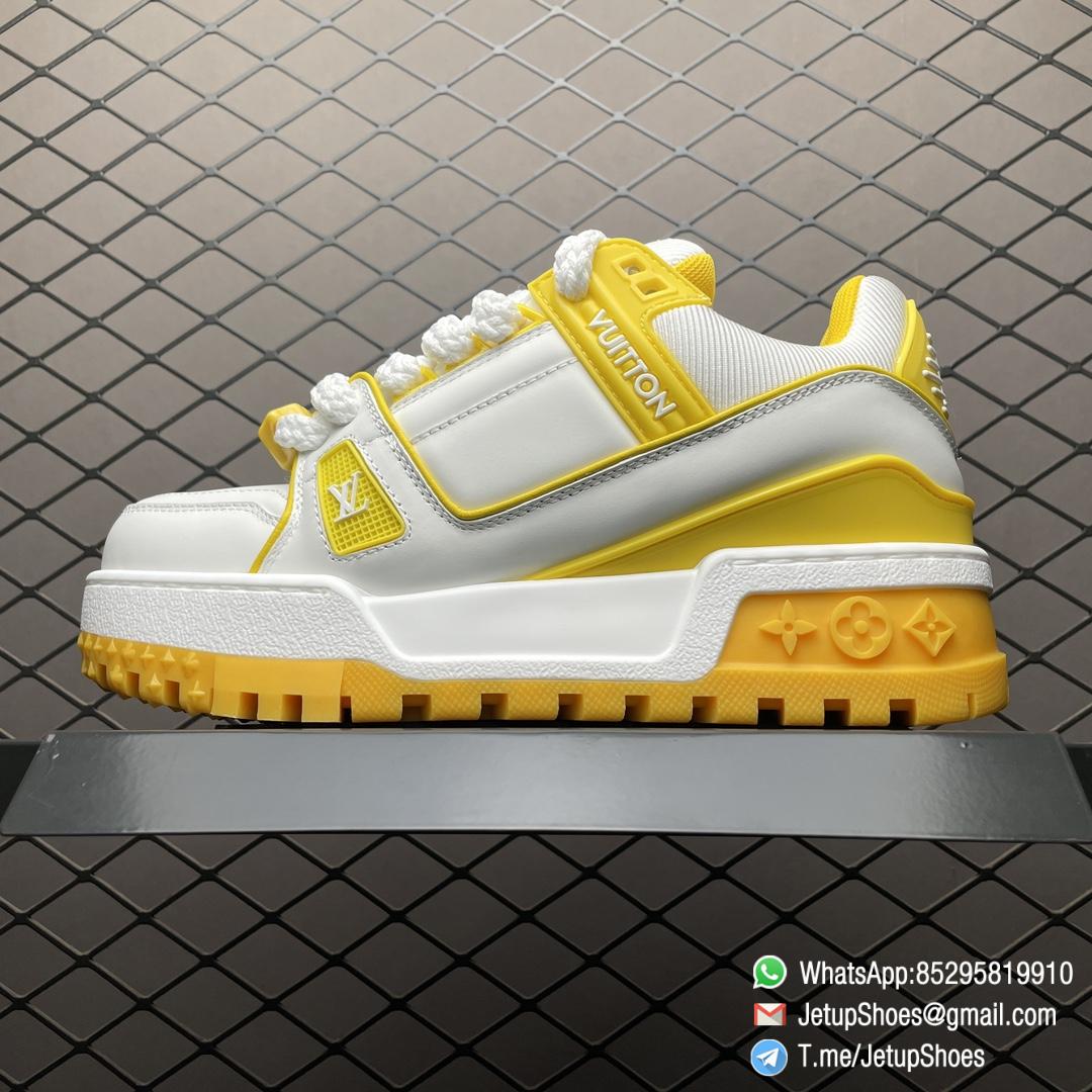 RepSneakers LV Trainer Maxi Sneakers Yellow White 1ACPQO FashionReps Snkrs 01