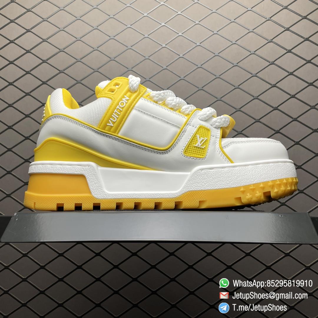 RepSneakers LV Trainer Maxi Sneakers Yellow White 1ACPQO FashionReps Snkrs 02