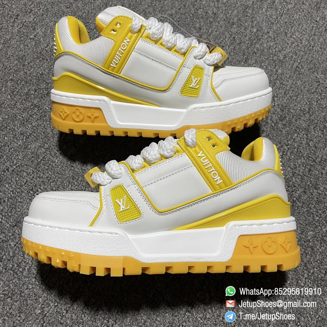 RepSneakers LV Trainer Maxi Sneakers Yellow White 1ACPQO FashionReps Snkrs 09
