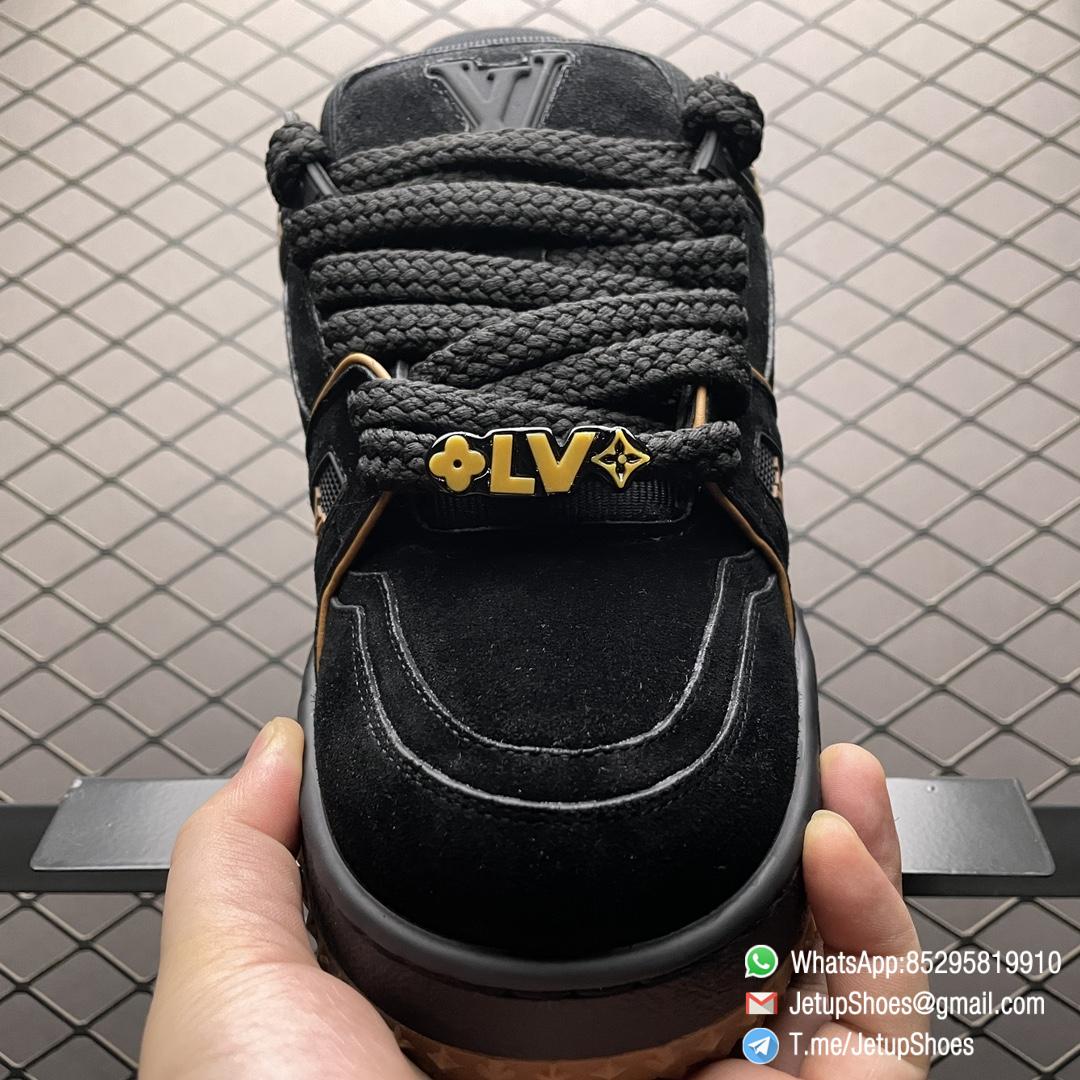 RepSneakers Louis Vuitton LV Trainer Maxi Black Brown 1ABM30 Suede Upper FashionReps Snkrs 05 RepSneakers Louis Vuitton LV Trainer Maxi Black Brown 1ABM30 Suede Upper FashionReps Snkrs 05