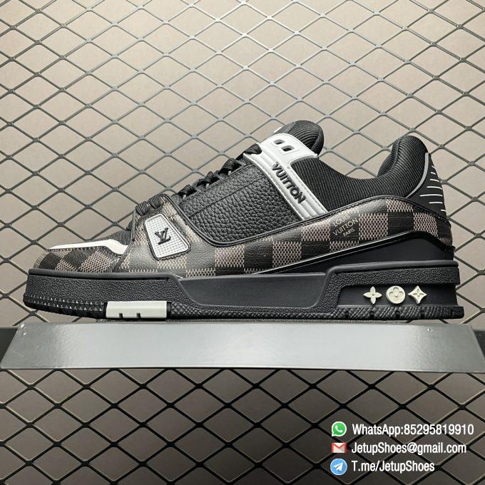 RepSneakers Louis Vuitton LV Trainer Maxi Black Grey Calfe Upper FashionReps Snkrs 01