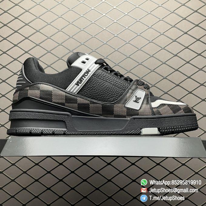 RepSneakers Louis Vuitton LV Trainer Maxi Black Grey Calfe Upper FashionReps Snkrs 02