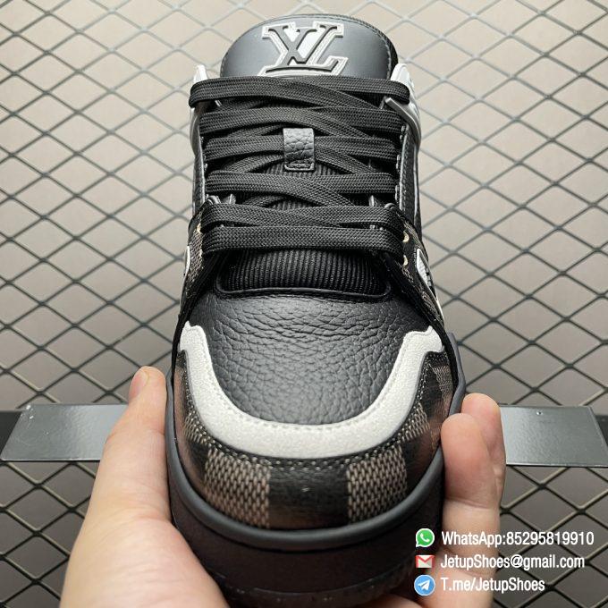 RepSneakers Louis Vuitton LV Trainer Maxi Black Grey Calfe Upper FashionReps Snkrs 06