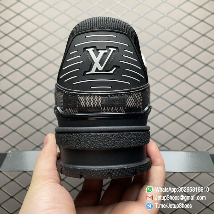 RepSneakers Louis Vuitton LV Trainer Maxi Black Grey Calfe Upper FashionReps Snkrs 07