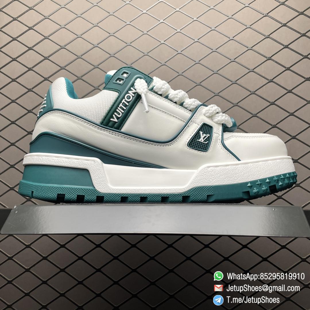 RepSneakers Louis Vuitton LV Trainer Maxi Cyan White 1ACI0M Calf Leather Upper FashionReps Snkrs 02 RepSneakers Louis Vuitton LV Trainer Maxi Cyan White 1ACI0M Calf Leather Upper FashionReps Snkrs 02