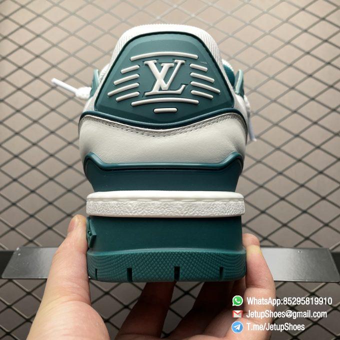 RepSneakers Louis Vuitton LV Trainer Maxi Cyan White 1ACI0M Calf Leather Upper FashionReps Snkrs 06