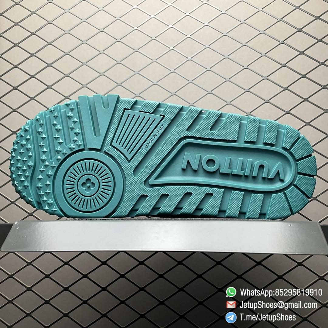 RepSneakers Louis Vuitton LV Trainer Maxi Cyan White 1ACI0M Calf Leather Upper FashionReps Snkrs 08 RepSneakers Louis Vuitton LV Trainer Maxi Cyan White 1ACI0M Calf Leather Upper FashionReps Snkrs 08