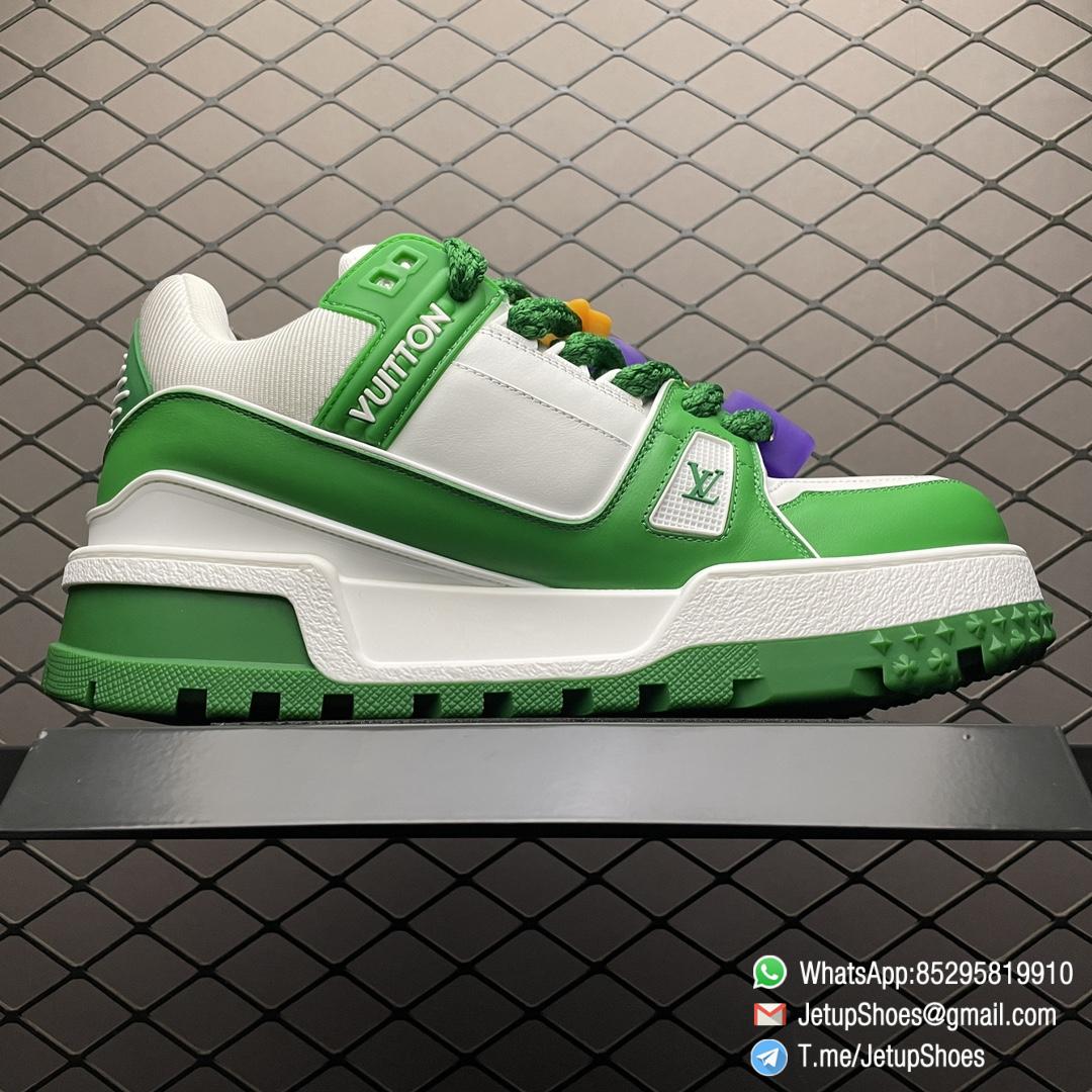 RepSneakers Louis Vuitton LV Trainer Maxi Sneakers 1AB8SI White Green Calf Leather Upper FashionReps Snkrs 02 RepSneakers Louis Vuitton LV Trainer Maxi Sneakers 1AB8SI White Green Calf Leather Upper FashionReps Snkrs 02