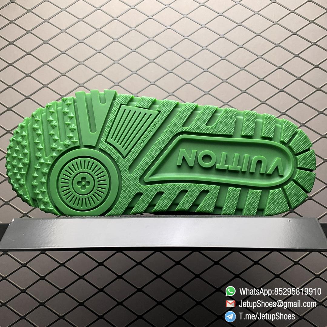 RepSneakers Louis Vuitton LV Trainer Maxi Sneakers 1AB8SI White Green Calf Leather Upper FashionReps Snkrs 08 RepSneakers Louis Vuitton LV Trainer Maxi Sneakers 1AB8SI White Green Calf Leather Upper FashionReps Snkrs 08