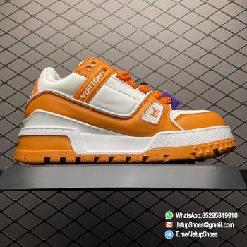 RepSneakers Louis Vuitton LV Trainer Maxi Sneakers 1AB8SR Orange White Calf Leather Upper FashionReps Snkrs 02