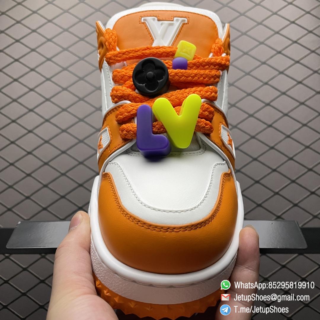 RepSneakers Louis Vuitton LV Trainer Maxi Sneakers 1AB8SR Orange White Calf Leather Upper FashionReps Snkrs 05 RepSneakers Louis Vuitton LV Trainer Maxi Sneakers 1AB8SR Orange White Calf Leather Upper FashionReps Snkrs 05