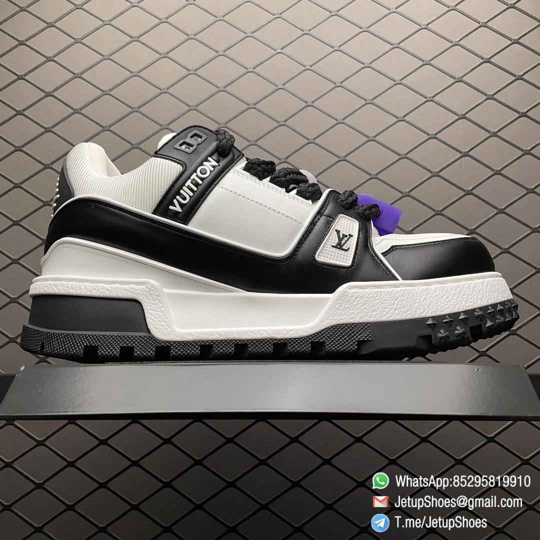 RepSneakers Louis Vuitton LV Trainer Maxi Sneakers Black White Calf Leather Upper FashionReps Snkrs 02 RepSneakers Louis Vuitton LV Trainer Maxi Sneakers Black White Calf Leather Upper FashionReps Snkrs 02