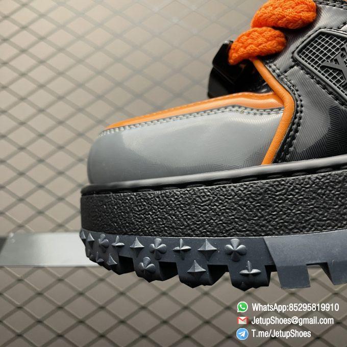 RepSneakers Louis Vuitton LV Trainer Maxi Sneakers Grey Black Orange Calf Leather Upper FashionReps Snkrs 03
