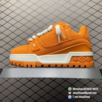 RepSneakers Louis Vuitton LV Trainer Maxi Sneakers Orange Canvas Upper FashionReps Snkrs 01