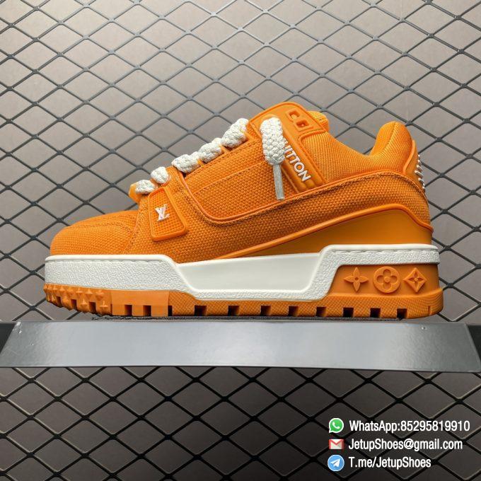 RepSneakers Louis Vuitton LV Trainer Maxi Sneakers Orange Canvas Upper FashionReps Snkrs 01