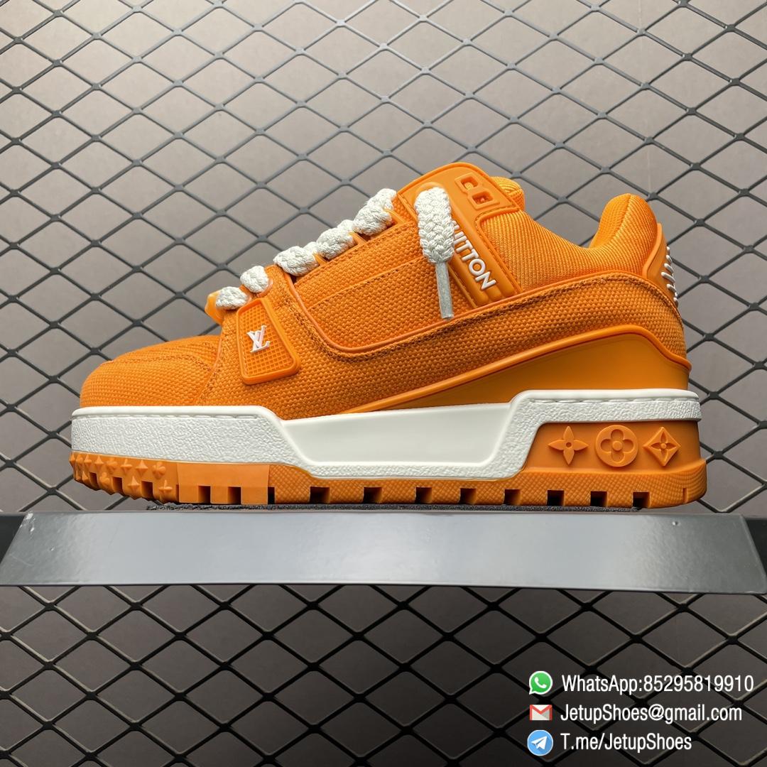 RepSneakers Louis Vuitton LV Trainer Maxi Sneakers Orange Canvas Upper FashionReps Snkrs 01