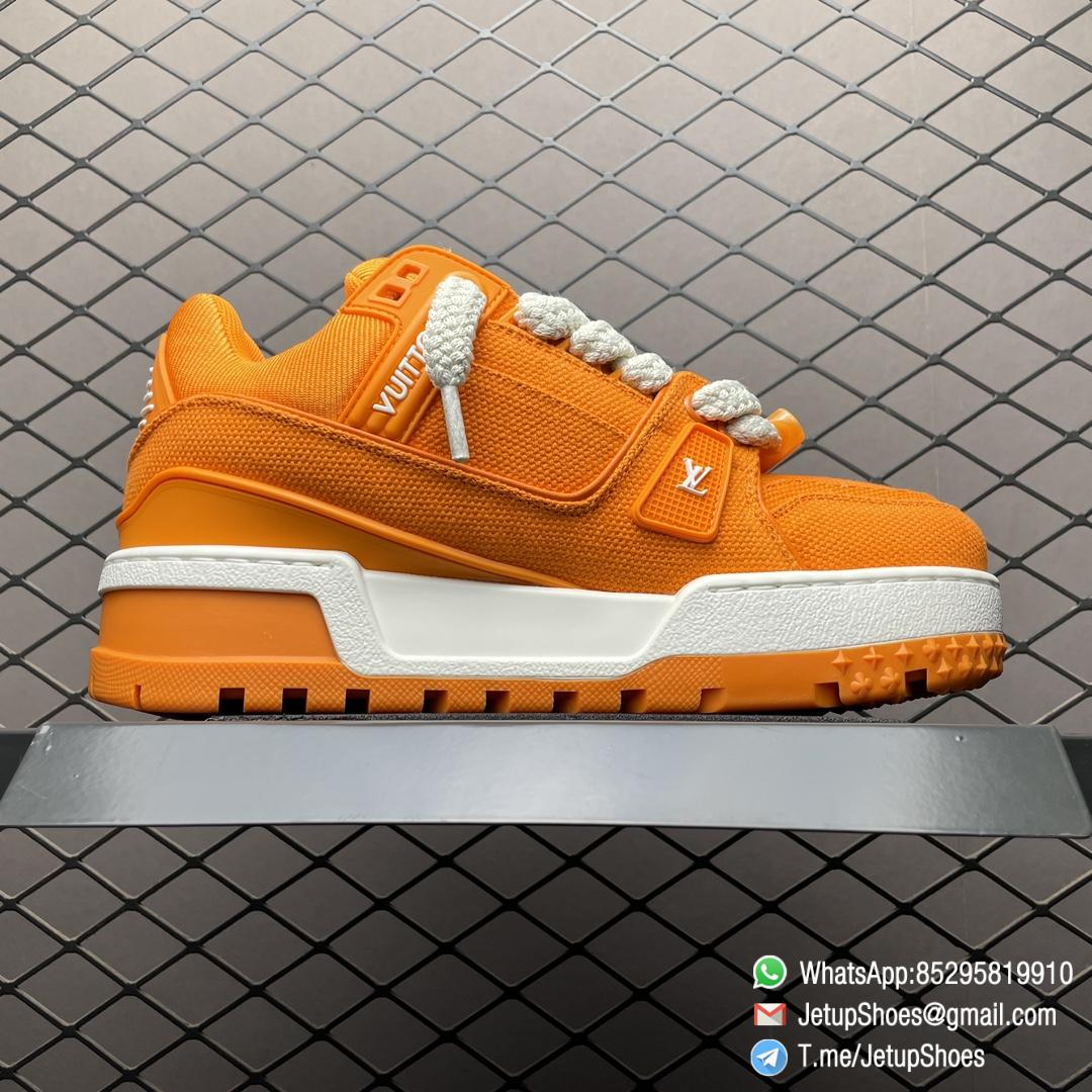 RepSneakers Louis Vuitton LV Trainer Maxi Sneakers Orange Canvas Upper FashionReps Snkrs 02