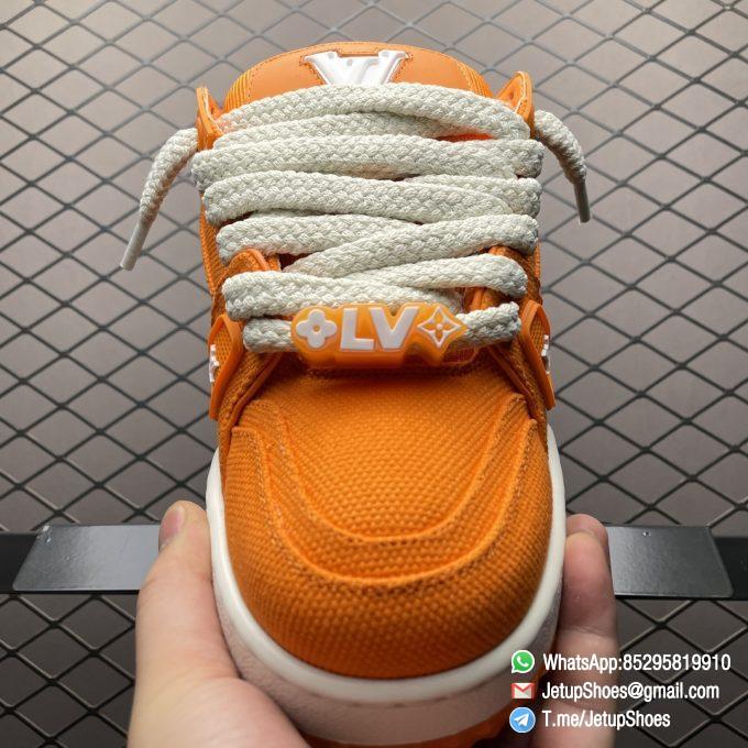 RepSneakers Louis Vuitton LV Trainer Maxi Sneakers Orange Canvas Upper FashionReps Snkrs 05