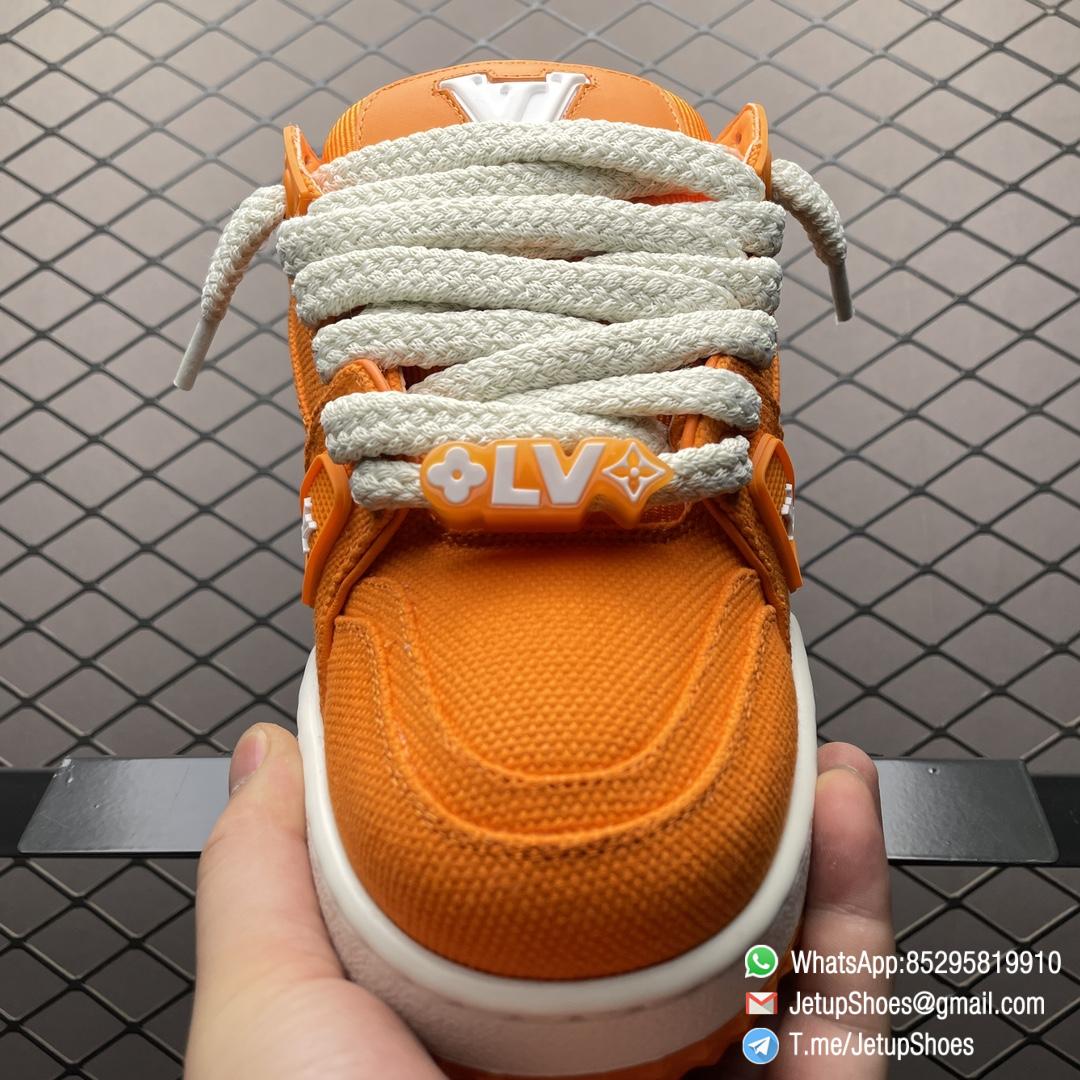 RepSneakers Louis Vuitton LV Trainer Maxi Sneakers Orange Canvas Upper FashionReps Snkrs 05