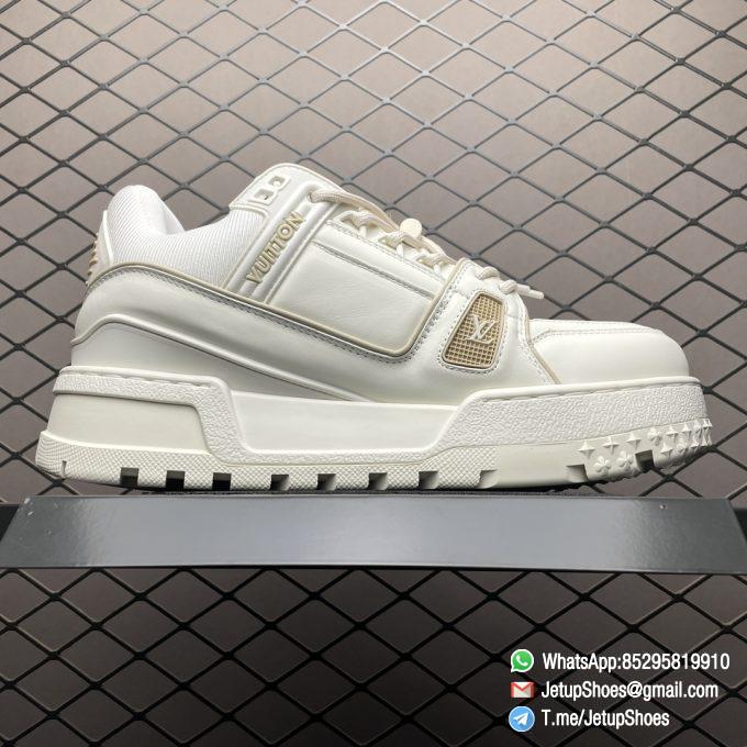 RepSneakers Louis Vuitton LV Trainer Maxi White Sneakers Calf Leather Upper FashionReps Snkrs 02