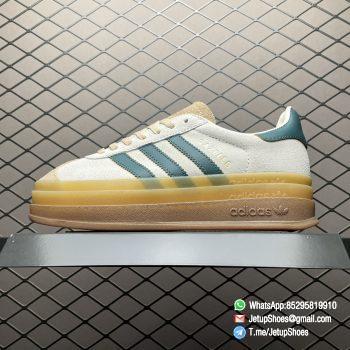RepSneakers Wmns Adidas Gazelle Bold Cream Collegiate Green SKU ID7056 Suede Upper FashionReps Snkrs 01
