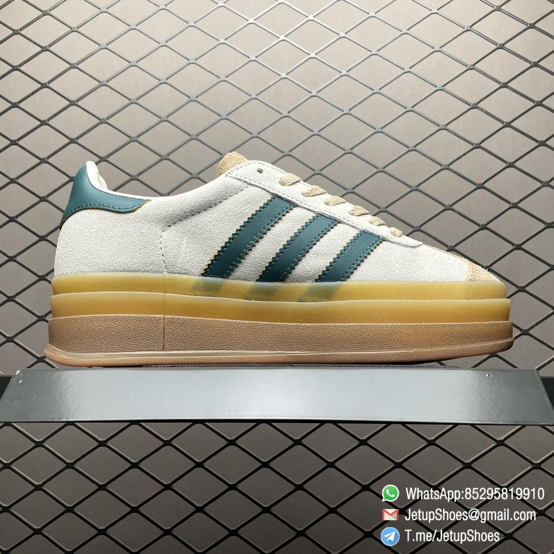 RepSneakers Wmns Adidas Gazelle Bold Cream Collegiate Green SKU ID7056 Suede Upper FashionReps Snkrs 02