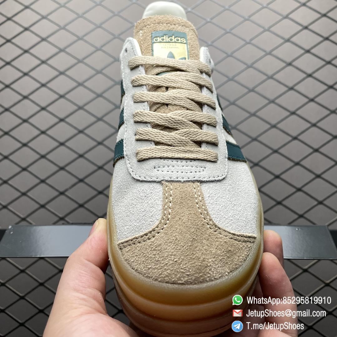 RepSneakers Wmns Adidas Gazelle Bold Cream Collegiate Green SKU ID7056 Suede Upper FashionReps Snkrs 05 RepSneakers Wmns Adidas Gazelle Bold Cream Collegiate Green SKU ID7056 Suede Upper FashionReps Snkrs 05