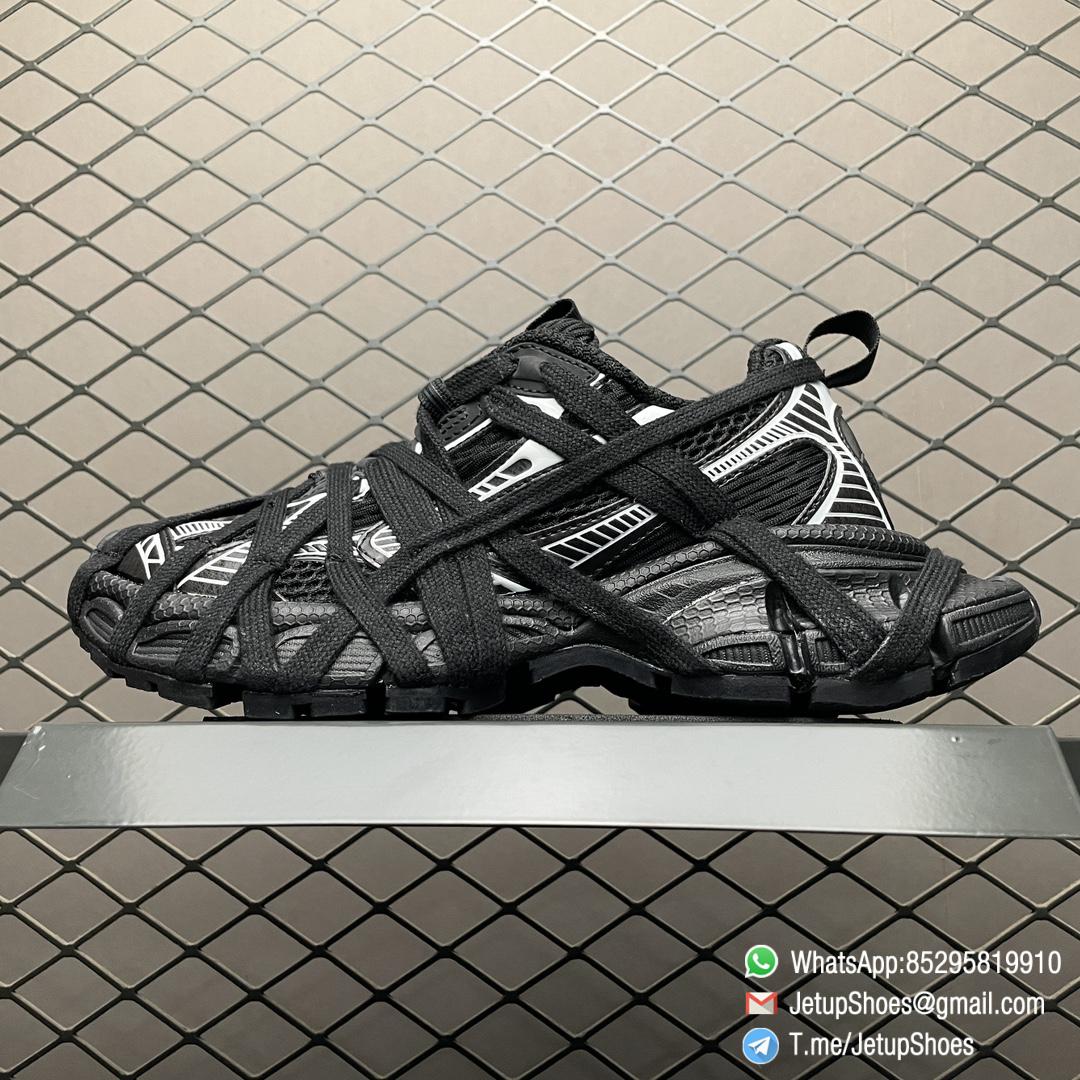 RepSneakers Balenciaga 3XL Extreme Lace Sneakers In Black and Grey Mesh and Polyurethane Upper FashionReps Snkrs 01 RepSneakers Balenciaga 3XL Extreme Lace Sneakers In Black and Grey Mesh and Polyurethane Upper FashionReps Snkrs 01