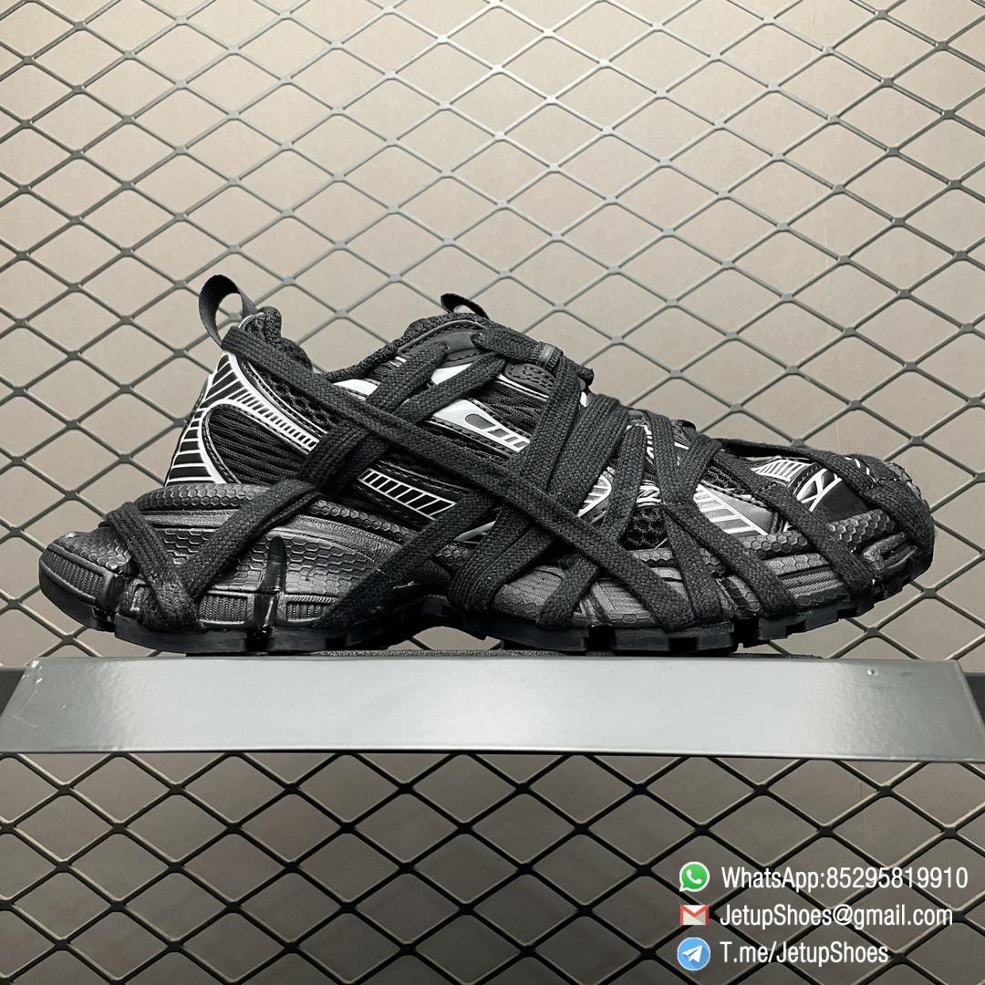 RepSneakers Balenciaga 3XL Extreme Lace Sneakers In Black and Grey Mesh and Polyurethane Upper FashionReps Snkrs 02 RepSneakers Balenciaga 3XL Extreme Lace Sneakers In Black and Grey Mesh and Polyurethane Upper FashionReps Snkrs 02