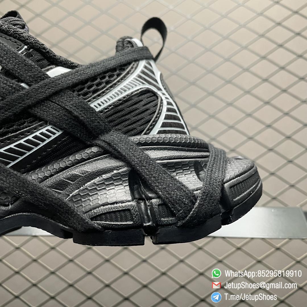 RepSneakers Balenciaga 3XL Extreme Lace Sneakers In Black and Grey Mesh and Polyurethane Upper FashionReps Snkrs 04 RepSneakers Balenciaga 3XL Extreme Lace Sneakers In Black and Grey Mesh and Polyurethane Upper FashionReps Snkrs 04