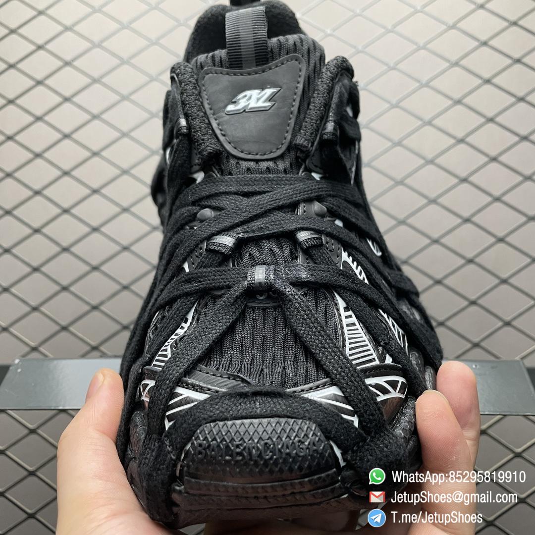 RepSneakers Balenciaga 3XL Extreme Lace Sneakers In Black and Grey Mesh and Polyurethane Upper FashionReps Snkrs 05 RepSneakers Balenciaga 3XL Extreme Lace Sneakers In Black and Grey Mesh and Polyurethane Upper FashionReps Snkrs 05