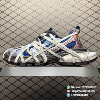 RepSneakers Balenciaga 3XL Extreme Lace Sneakers In Blue Grey Orange Mesh Upper FashionReps Snkrs 01