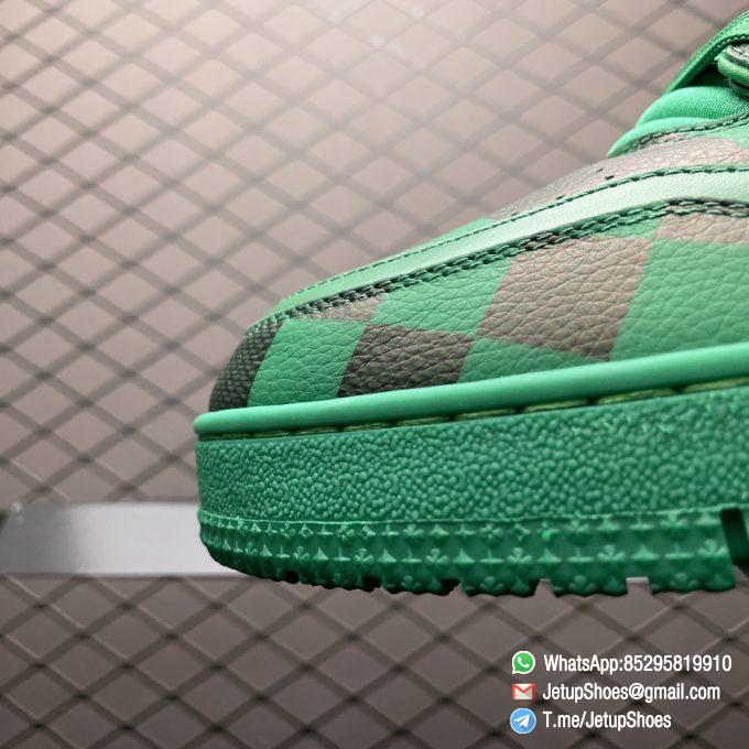 RepSneakers Louis Vuitton Trainer Damier Pop Green Leather Upper FashionReps Snkrs 03