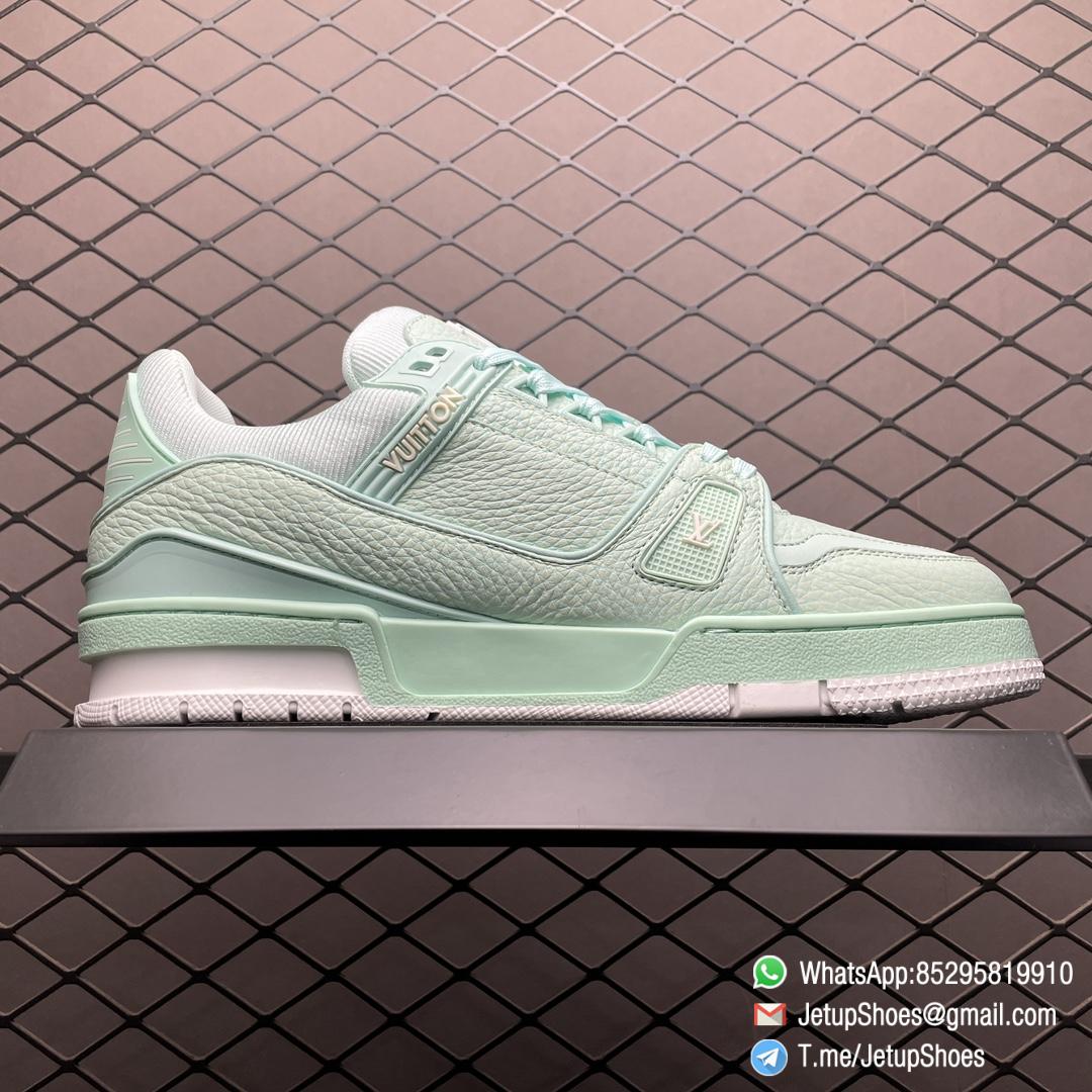 RepSneakers Louis Vuitton Trainer Sneakers Mint Green Leather Upper FashionReps LV Trainer Snkrs 02 RepSneakers Louis Vuitton Trainer Sneakers Mint Green Leather Upper FashionReps LV Trainer Snkrs 02