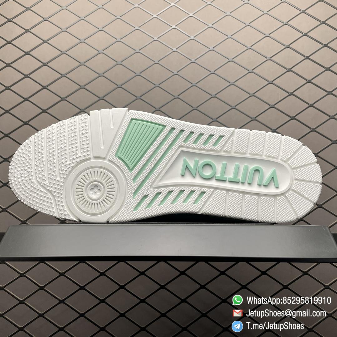 RepSneakers Louis Vuitton Trainer Sneakers Mint Green Leather Upper FashionReps LV Trainer Snkrs 08 RepSneakers Louis Vuitton Trainer Sneakers Mint Green Leather Upper FashionReps LV Trainer Snkrs 08