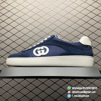2024 RepSneakers Gucci Lido Collection Interlocking G Sneakers Summer Shoes Blue Suede Upper 01