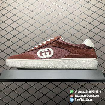 2024 RepSneakers Gucci Lido Collection Interlocking G Sneakers Summer Shoes Brown suede Upper 01