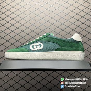 2024 RepSneakers Gucci Lido Collection Interlocking G Sneakers Summer Shoes Green suede Upper 01