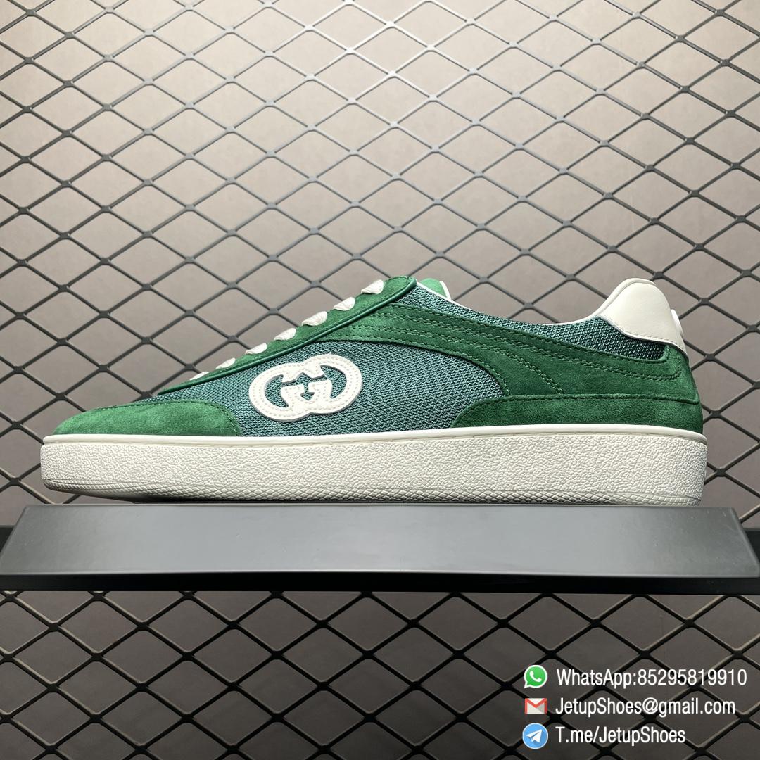 2024 RepSneakers Gucci Lido Collection Interlocking G Sneakers Summer Shoes Green suede Upper 01 2024 RepSneakers Gucci Lido Collection Interlocking G Sneakers Summer Shoes Green suede Upper 01