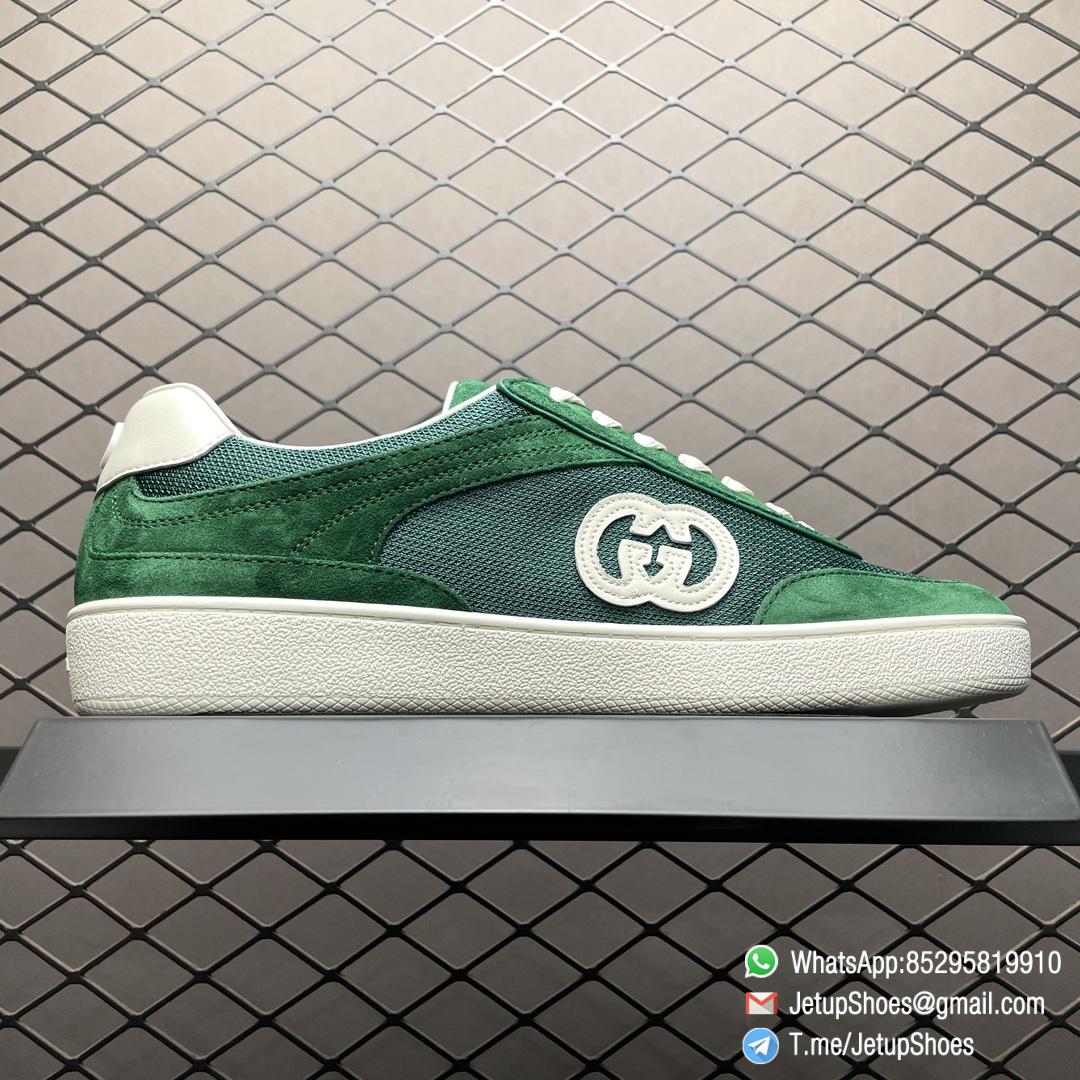2024 RepSneakers Gucci Lido Collection Interlocking G Sneakers Summer Shoes Green suede Upper 02 2024 RepSneakers Gucci Lido Collection Interlocking G Sneakers Summer Shoes Green suede Upper 02