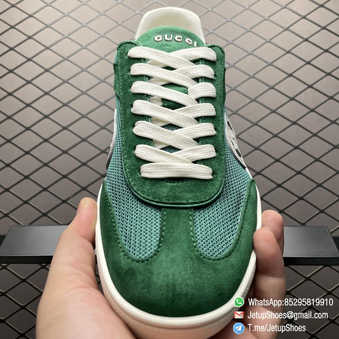 2024 RepSneakers Gucci Lido Collection Interlocking G Sneakers Summer Shoes Green suede Upper 05 2024 RepSneakers Gucci Lido Collection Interlocking G Sneakers Summer Shoes Green suede Upper 05