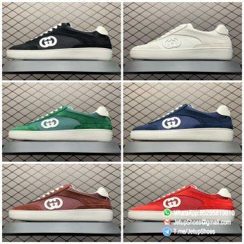 2024 RepSneakers Gucci Lido Collection Interlocking G Sneakers Summer Shoes Green suede Upper 09