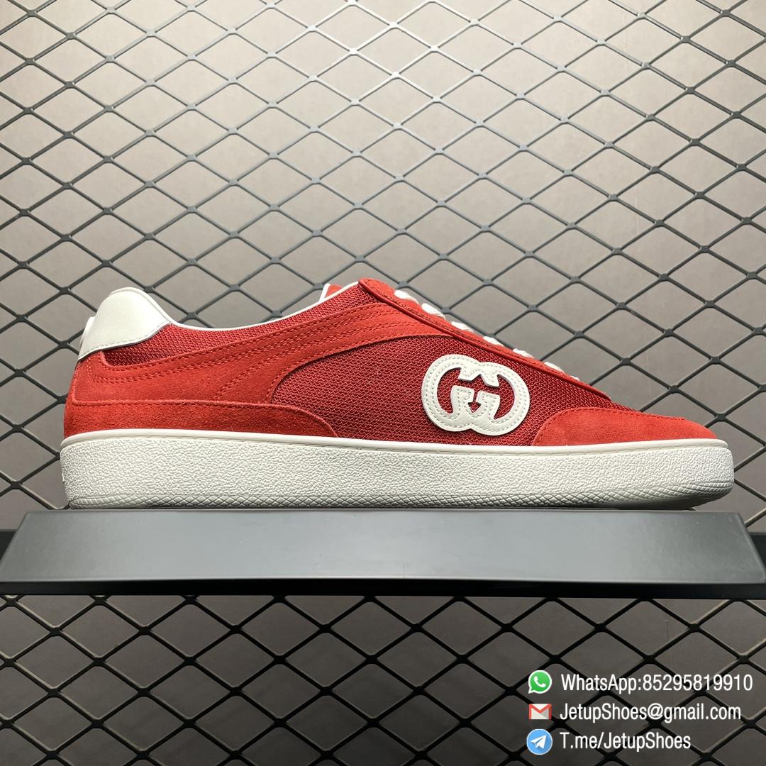 2024 RepSneakers Gucci Lido Collection Interlocking G Sneakers Summer Shoes Red Suede Upper 02 2024 RepSneakers Gucci Lido Collection Interlocking G Sneakers Summer Shoes Red Suede Upper 02