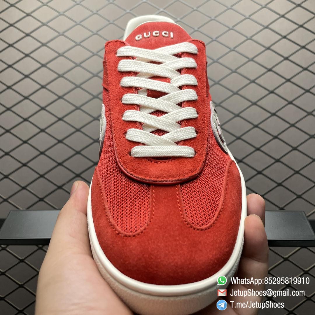2024 RepSneakers Gucci Lido Collection Interlocking G Sneakers Summer Shoes Red Suede Upper 05 2024 RepSneakers Gucci Lido Collection Interlocking G Sneakers Summer Shoes Red Suede Upper 05