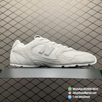 2024 RepSneakers Miu Miu X New Balance 530 SL White Sneakers Suede Upper Replica Designer Shoes 02