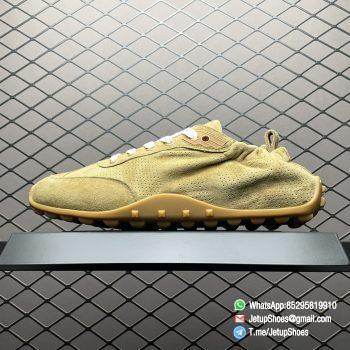 Rep Sneakers Hermer Sneaker In Brown Breathable Sheepskin Nubuck Leather Upper Replica Designer Shoes 01